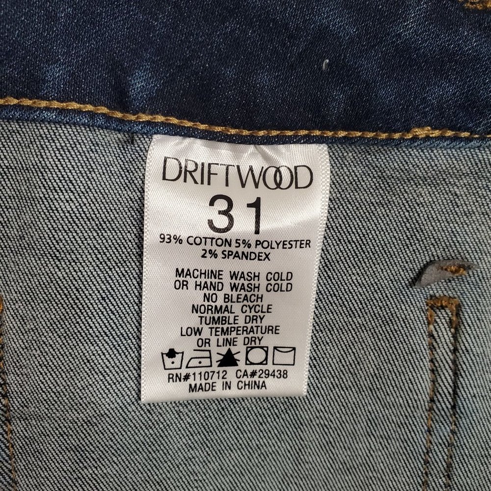 Driftwood Size 31 x 34 Jeans Wyatt Boot Trouser Denim Leopard Trim Tiger King - Picture 8 of 10
